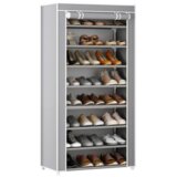  8-slojna polica za copatke/organizator/omara - Siva | Shoptok.si