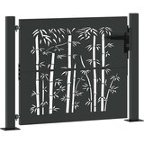  Vrtna vrata Crna 110 x 105 cm Čelik s prahom premazan | shoptok.hr