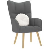 vidaXL Stol za sproščanje temno sivo blago | Shoptok.si