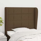  Vzglavje z ušesi temno rjavo 103x23x118/128 cm blago, (20933751) Cene