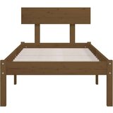  Posteljni okvir medeno rjav iz borovine 90x190 cm UK Single, (20644709) | Shoptok.si