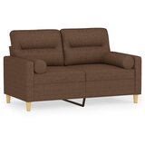  Dvosjed s ukrasnim jastucima smeđi 120 cm od tkanine | shoptok.hr