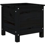 Maison Chic Vrtno cvetlično korito - Cvetlični Lonec črno 40x40x39 cm trdna borovina, (21789033) Cene