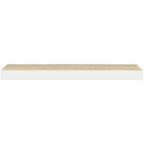  Plutajuće zidne police 2 kom hrast i bijele 60x23,5x3,8 cm MDF | shoptok.hr