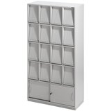 eurokraft pro Omara z loputami, s 16 loputami in z omarico z drsnimi vrati, VxŠxG 1864 x 1000 x 420 mm | Shoptok.si