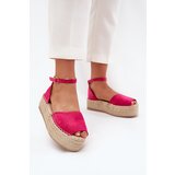 Boto Women's platform espadrilles with weaving fuchsia Selise | Shoptok.si