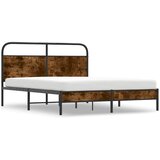  Okvir kreveta bez madraca dimljena boja hrasta 150x200cm drveni | shoptok.hr