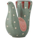 Bloomingville Zelena lončena ročno poslikana vaza (višina 19 cm) Trudy – | Shoptok.si