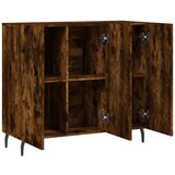  Komoda boja dimljenog hrasta 90 x 34 x 80 cm konstruirano drvo | shoptok.hr