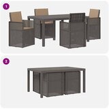  Vrtni set za objed 5 kom. Svijetlosiva i taupe PP | shoptok.hr
