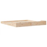 vidaXL Konstrukcija postelje Rjava 180 x 220 cm Trdna borovina | Shoptok.si