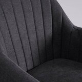 Bessagi Home naslanjač lucita, temno siva, žamet | Shoptok.si