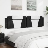  Jastuk za uzglavlje Viana crno-bijeli 193 cm od umjetne kože | shoptok.hr