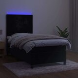  Box spring postelja z vzmetnico LED črna 100x200 cm žamet, (20789875) | Shoptok.si