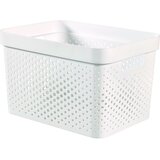 Curver bela košara za shranjevanje Infinity Dots, 17 l | Shoptok.si