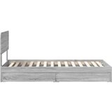  Krevet s od storage Siva Sonoma 100 x 200 cm Konstruirano drvo | shoptok.hr