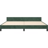  Posteljni okvir z vzglavjem temno zelen 200x200 cm žamet, (20906344) | Shoptok.si