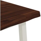  90 x 90 x 75 cm Čvrsto drvo akacije Tamno smeđa i bijela - tamno smeđe i bijele boje 90 x 90 x 75 cm Živi rub | shoptok.hr