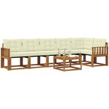  Set vanjskih sofa 7 kom. Prirodna i krem | shoptok.hr