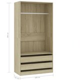  Ormar boja hrasta sonome 100 x 50 x 200 cm konstruirano drvo | shoptok.hr