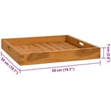  Pladanj za posluživanje 50 x 50 cm od masivne tikovine | shoptok.hr