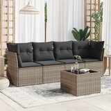 Maison Chic Seti vrtnega pohištva - Vrtna garnitura - Vrtni pohištvo set 5-delna z blazinami siv poli ratan, (21814249) | Shoptok.si