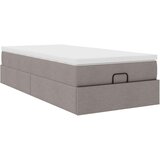 vidaXL otomanski okvir kreveta s madraca smeđesivi 80x200cm od tkanine | shoptok.hr