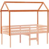 vidaXL Krov za dječji krevet voštano smeđi 207x80,5x151,5 cm borovina | shoptok.hr