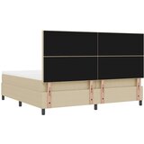  Krevet s opruga kutije Svijetlo siva i bijela. 200 x 200 cm | shoptok.hr
