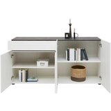 Voleo komoda, antracit, bela | Shoptok.si