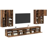  Set zidnog ormarića za TV 7 pcs Staro drvo Konstruirano drvo | Eponuda.com