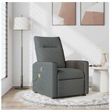 vidaXL masažni naslanjač, temno siva/črna | Shoptok.si