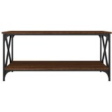  Stolić za kavu smeđi 100x50x45 cm konstruirano drvo i željezo | Eponuda.com
