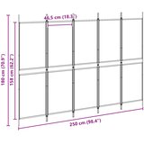  5-Panel Razdjelnik Bež 250 x 180 cm Tkanina | Eponuda.com