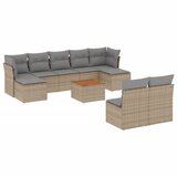  10-dijelni set vrtnih sofa s jastucima bež od poliratana | shoptok.hr