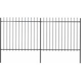  Vrtna ograda s vrhom koplja Čelik 359x150 cm Crna | shoptok.hr
