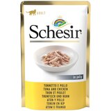  Varčno pakiranje Schesir v želeju vrečke za mačke 24 x 85 g - Tuna s piščancem | shoptok.hr