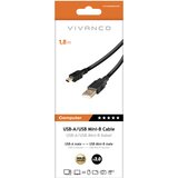 Vivanco Podatkovni kabel USB 2.0 A-MINI B, 1,8 m, (5000093455) | Shoptok.si