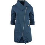 Pri Thin long sweatshirt with a diagonal zipper and a BEATA neck warmer Cene