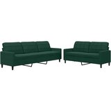  2-dijelni set sofa s jastucima tamnozeleni baršunasti | shoptok.hr