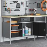  Radni stol s ladicama s policom Crna i Siva 100 x 55 x 85 cm | shoptok.hr