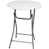 Okrugli barski sto Garden, 80 cm, Prenosivi, Beli