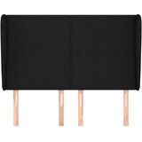  Uzglavlje s ušima crno 147x23x118/128 cm od tkanine | shoptok.hr