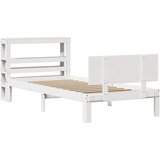vidaXL Okvir kreveta s uzglavljem bez madraca bijeli 90x200 cm Cijene