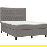  Box spring posteljni z vzmetnico temno siv 140x190 cm blago, (20738789) | Shoptok.si
