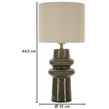 Mauro Ferretti Kaki zelena/krem stolna lampa keramička s tekstilnim sjenilom (visina 64,5 cm) Harmony – | shoptok.hr