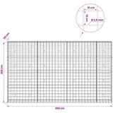  Gabion s žicom debljine 3,5 mm i mrežom 10x10 cm 350x30x200 cm | shoptok.hr