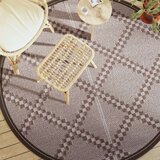 vidaXL Zunanja preproga rjava Ø200 cm PP | Shoptok.si