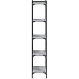  Knjižna omara 5-nadstropna siva sonoma 60x30x154 cm i | Shoptok.si