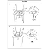 Molarem Home stolica Brando - Tkanina + drvo | shoptok.hr